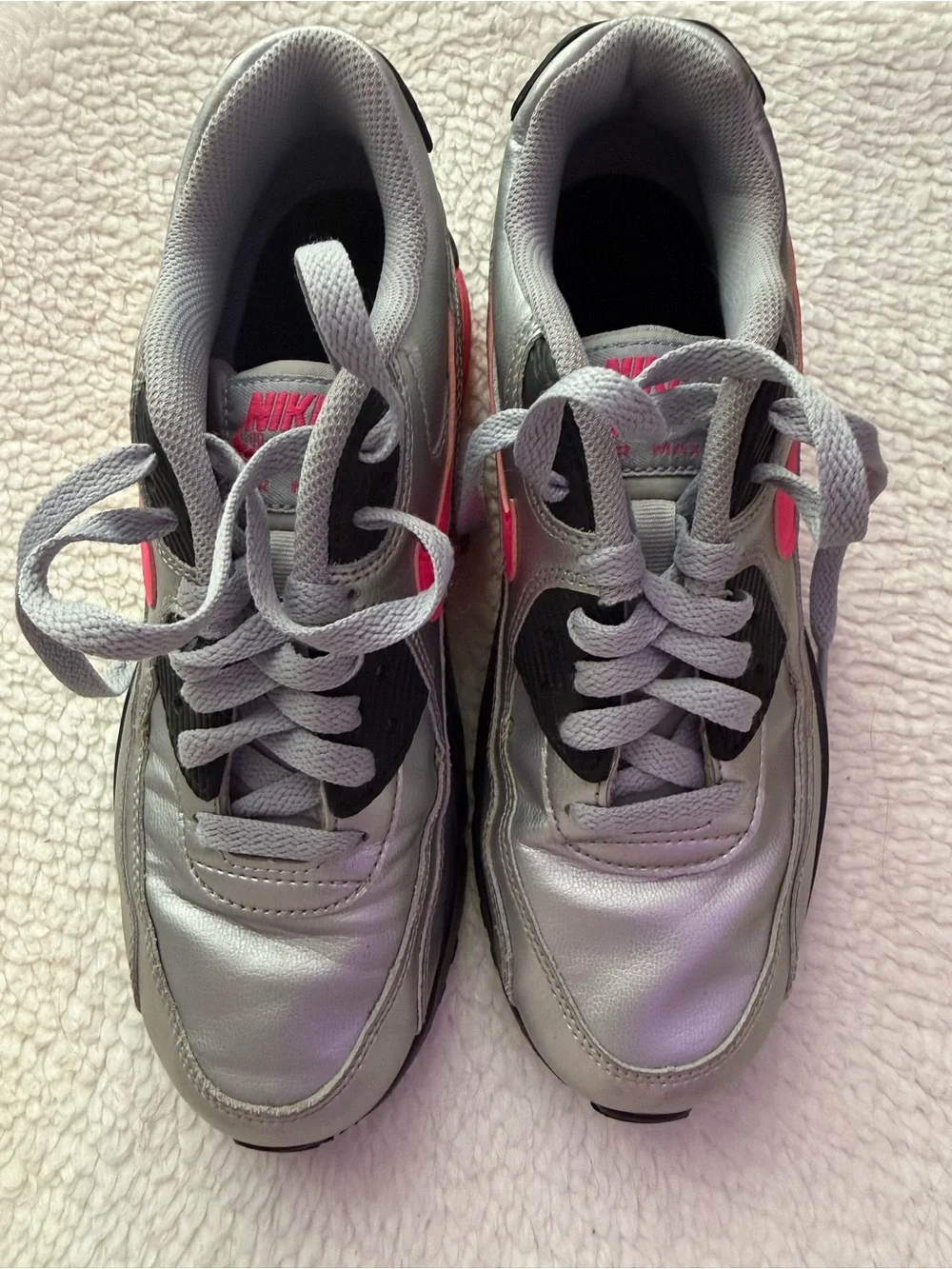 Nike Kids Silver and Pink Air Max Sneakers